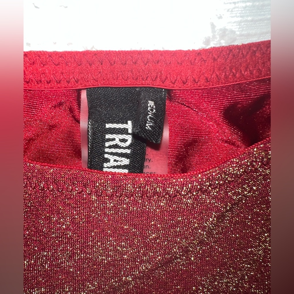 Triangl Red Sparkly Bikini Set - Picture 4 of 7